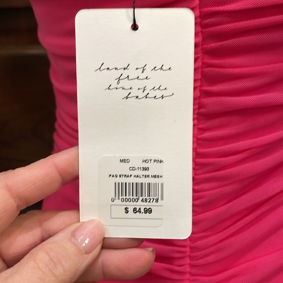 Cotton Candy Pink Ruched Mini Dress for Night Out - Picture 3 of 6